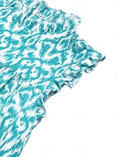 billige Boho-kjoler-Dame Mini kjole Uformell kjole Boho-kjole Bohem Årgang Etnisk Feriereise Daglig Normal Geometrisk Ermeløs Rullekrage Blå Sommer