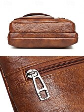 cheap Crossbody Bags-Women&#039;s Vintage Faux Leather Crossbody Bag - Multi-Pocket Crossbody Bag for Travel, Work and Leisure Black Brown Green