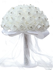abordables Fleurs de mariage-Fleurs de poignet de mariage Bouquets Mariage / Soirée / Fête PVC (Polyvinylchlorid) A Fleurs