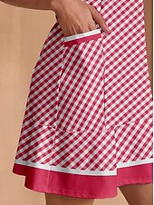 abordables Ropa de golf femenina-Mujer vestido de golf Rosado morado Sin Mangas Vestidos Ropa de golf para damas Ropa Trajes Ropa Ropa