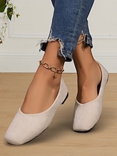 ieftine Pantofi Joși de Damă-pantofi cu slip-on clasici pentru femei din piele intoarsa artificiala pentru uzura de zi cu zi, birou si calatorii
