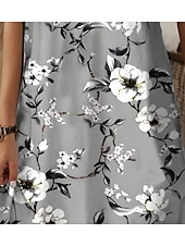 olcso Virágos ruha-Női Mini Ruha Kicsi Méretű Ruha Laza Ruha Strandruha A Vonala Ruha Nyári Ruha Elegáns Szabadság Stílusos Szabadság Napi Rendes Fit Virágos Grafika Kis Virágos Rövid Ujjal Kerek Nyak Rózsaszín Kék