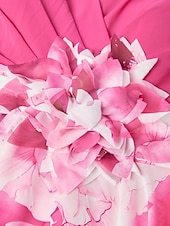 abordables Longueur du plancher-Robe Mère de la Mariée A-Line Robe Élégante Col V Longueur Du Sol En Chiffon Manche 3/4 avec Fleur Robe Derby Robe de Course Invité de Mariage 2025