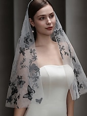 cheap Wedding Veils-One-tier Comtemporary / Stylish Wedding Veil Elbow Veils with Faux Pearl Tulle