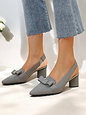 olcso Block Heels-slingback sarok masnival, flyknit hálós felsőrésszel és blokksarkúval elegáns irodai viselethez és esti rendezvényekhez