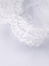 cheap Wedding Veils-One-tier Comtemporary / Stylish Wedding Veil Elbow Veils with Satin Flower Tulle