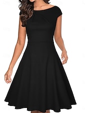preiswerte abendkleider-Damen kleid lang Casual kleid Maxidress A Linie Kleid Basic Brautkleider schlicht Urlaub Party Arbeit Regular Fit Glatt Ärmellos Rundhalsausschnitt Schwarz Wein Rote Sommer Frühling