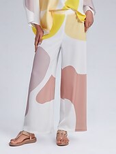 abordables Bas femme-Femme Ample Toute la longueur Vacances Le style mignon Casual Quotidien Vacances du quotidien Jaune Toutes les Saisons XS S M