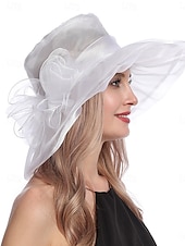 tanie Kapelusze na przyjęcia-Hats Tulle Bowler  Cloche Hat Wedding Elegant Vintage Tulle Headpiece Headwear Hats Race Day Dress