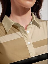 preiswerte Polos und Quarterzips-Damen poloshirt Khaki Kurzarm Shirt Damen-Golfkleidung, Kleidung, Outfits, Kleidung