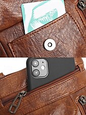 cheap Crossbody Bags-Women&#039;s Vintage Faux Leather Crossbody Bag - Multi-Pocket Crossbody Bag for Travel, Work and Leisure Black Brown Green