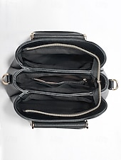 abordables Bolsos de mano y tote-Elegante bolso de mano de piel sintética con efecto cocodrilo: elegante bolso de mano con asa superior y correa de hombro desmontable, lujoso bolso de mano para mujer, perfecto para el trabajo, fiestas y eventos formales negro rosa rojo