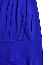 preiswerte Kentucky Kleid-Kentucky Derby Damen Midi Kleid Normaler Jumpsuit Elegant Einfarbig Ärmellos Ein Schulter Hohe Taille Party Cocktailkleid Reguläre Passform Schwarz Weiß Rot Sommer