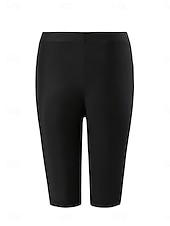 billiga Bikiniunderdelar-Dam Badkläder Stretchiga boxershorts Baddräkt Hög midja Semester Standkläder Blommig Ärmlös Baddräkter