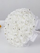 abordables Fleurs de mariage-Fleurs de poignet de mariage Bouquets Mariage / Soirée / Fête PVC (Polyvinylchlorid) A Fleurs