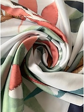 economico Abiti hawaiani-Per donna Normale Vestito maxi Abito Boho a maniche lunghe Boemia Festività Tropicale A farfalla Da mare Spiaggia Standard Floreale A foglia Stile Boho Manica corta Girocollo Verde chiaro Estate