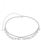 cheap Women&#039;s Belt-Gold Star Belly Chain with Crystal Detailing – Adjustable Waist Jewelry for Women, Boho Chic Style, Perfect for Beachwear, Festivals and Parties