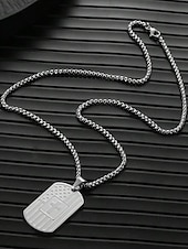 economico Gioielli da uomo-collana con targhetta per cani con bandiera americana in acciaio inossidabile con design a croce – ciondolo unisex di ispirazione militare per abbigliamento casual e occasioni patriottiche