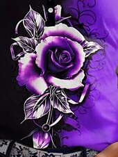 ieftine Bluze &amp; Camisole Damă-Top de femei fără mâneci tip camisole floral casual cu decolteu în V croială regulată imprimeu cu nasturi mov vară