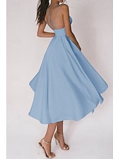abordables Robes de Diplôme-Femmes Robe Midi Robe Blanche Robe de remise des diplômes Robe Nuisette Mode Anniversaire Remise des Diplômes Sortir Coupe régulière Uni Sans manches Bretelles spaghetti Noir Blanche Rouge Vert Été