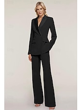 economico Tailleur pantalone della mamma-Completo a due pezzi elegante ospite di matrimonio lunghezza alla caviglia manica lunga colletto camicia in chiffon elasticizzato con bottoni 2025