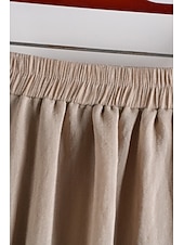 abordables Jupes-Femmes Jupe Évasé Mode Maxi Taille Basse Jupes Uni Froncé Micro-Élastique Vacances Rue Noir Blanche Rose Claire Bleu Été Coton