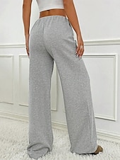 economico Pantaloni-Per donna Pantaloni Casual Lunghezza intera Naturale A righe Elasticizzato Casual Quotidiano Grigio chiaro Marrone e nero Blu cielo e Bianco Bianco / Rosa Estate