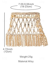 economico Bracciale da donna-braccialetto a catena con strass da donna – guanto con frange di cristallo di lusso per feste, matrimoni ed eventi serali
