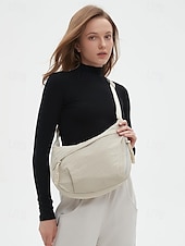お買い得  クロスボディ・バッグ-女性用軽量クロスボディショルダーバッグ - 調節可能なストラップ付きのカジュアルな防水ナイロンスリングバッグ、旅行、ショッピング、日常使いに最適なマルチポケットデザイン