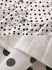 cheap Under $129.99-A-Line Dress Mother of the Bride Dress Polka Dots Elegant Vintage Party Mock Neck Floor Length Chiffon Cotton Blend Long Sleeve with Buttons Wedding Guest Dress