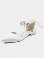 billige Formell-hvite rhinestone blonder spisse høye hæler – elegante brude bryllup stiletto pumps for kvinner