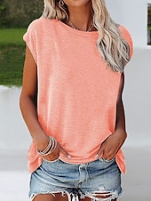 halpa Yksinkertainen tankkitoppi-Naisten Camisole Tank Top Yhtenäinen väri Tyylikäs Vapaa-aika Hihaton Tiukka pyöreä kaula-aukko Tavalliset topit Päivittäin Pyhäpäivä Musta Valkoinen Punastuvan vaaleanpunainen Harmaa Kesä Kevät