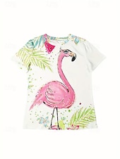billige Dyrene tee-Dame T skjorte Sommertopper Grafisk Klassisk Fritid Kortermet Crew-hals Crop Tops Daglig Helg Trykt mønster Regnbue Sommer Vår Høst