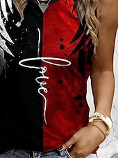 billige Tanks og camisole til kvinner-Dame Camisole Tank Top Grafisk Fargeblokk Årgang Stilfull Fritid Ermeløs Crew-hals Vanlige topper Daglig Trykt mønster Svart Sommer