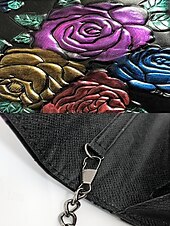 cheap Clutches &amp; Evening Bags-Women&#039;s Embossed Butterfly Floral Faux Leather Clutch - With Chain, Can Be Carried One Shoulder or Crossbody, Multi-compartment Zipper Pockets, Suitable for Daily Gatherings and Evening Party Events