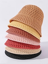 abordables Chapeaux pour femmes-Chapeau de paille vintage pour femme – chapeau de soleil respirant tissé à la main, léger et pliable, chapeau de plage élégant pour les vacances d&#039;été, les voyages et les activités de plein air