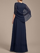 preiswerte Bodenlänge-A-Linie Brautmutterkleid Hochzeitsgast Elegant V Ausschnitt Bodenlang Chiffon Kurzarm mit Falten Raffung 2025