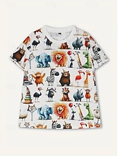 preiswerte Tiere T-Shirt-Damen T Shirt Sommeroberteile Druck Grafik Tiermotiv Klassisch Lässig Kurzarm Rundhalsausschnitt Crop Tops Täglich Wochenende Regenbogen Sommer Frühling Herbst