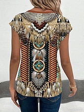 billige Grafisk butikk Tank topper &amp; Camis-Påske Kvinne Camisole Tank Top Grafisk Dyr Paisley Stilig Uformell Uten ermer V-hals Vanlige topper Daglig Trykk Brun Sommer