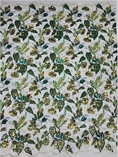 billige A-linje kveldsdrakter-A-Linje Cocktail Floral Elegant Kjole Formell Bryllup Ankellengde Halv Erme Illusjons Hals Sateng med Volanger Splitt Broderi