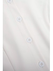 ieftine Rochii de absolvire-Pentru femei Rochii Midi Rochie albă Rochie de absolvire Modă Zi de Naștere Concediu Absolvire Fit regulat Simplu Fără manșon Guler Cămașă Negru Alb Vară