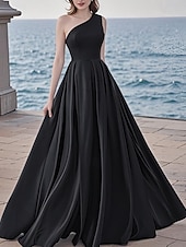 levne zelená-Šaty A-Line Večerní Elegantní Šaty Večerní Párty Black Tie Gala Podlahová Délka Bez Rukávů V Krku Chiffon s Plisováním Kapsa
