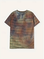 economico Maglietta Arte &amp; Design-Per donna Maglietta Top estivi Stampato Grafico Fiori Classico Casual Manica Corta Girocollo Top corti Quotidiano Weekend Arcobaleno Estate Primavera Autunno