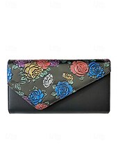cheap Clutches &amp; Evening Bags-Women&#039;s Embossed Butterfly Floral Faux Leather Clutch - With Chain, Can Be Carried One Shoulder or Crossbody, Multi-compartment Zipper Pockets, Suitable for Daily Gatherings and Evening Party Events