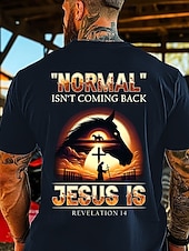  Männer Bibel Jesus Christliches T-Shirt Kurzarm T-Shirt 3D Druck Rundhalsausschnitt Shirt Designer Lässig Party Urlaub Schwarz Blau Grün Sommer Frühling Kleidung Apparel