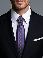 abordables Cravates et nœuds papillon pour hommes-Cravate étroite de 6 cm pour homme - motif à rayures, fleurs, carreaux, élégante cravate en soie tissée pour les affaires, les mariages et les événements formels