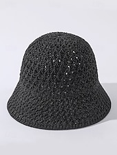 abordables Chapeaux pour femmes-Chapeau de paille vintage pour femme – chapeau de soleil respirant tissé à la main, léger et pliable, chapeau de plage élégant pour les vacances d&#039;été, les voyages et les activités de plein air