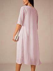 preiswerte Blusen-Damen Chiffon Überwurfjacke einfarbig elegant stylisch Halbarm Salbeigrün Sommer Frühling