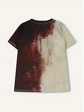 ieftine Tricou tie-dye și gradient-Pentru femei Tricou Topuri de vară Grafic Imprimeu Clasic Casual Manșon scurt Stil Nautic Crop Tops Zilnic Sfârșit de săptămână Imprimeu Curcubeu Vară Primăvară Toamnă