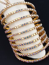cheap Women&#039;s Bracelet-Luxury Rhinestone Hand Chain Bracelet with Ring – Sparkling Statement Jewelry for Women, Perfect for Weddings, Parties and Gala Events